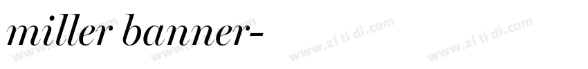 miller banner字体转换